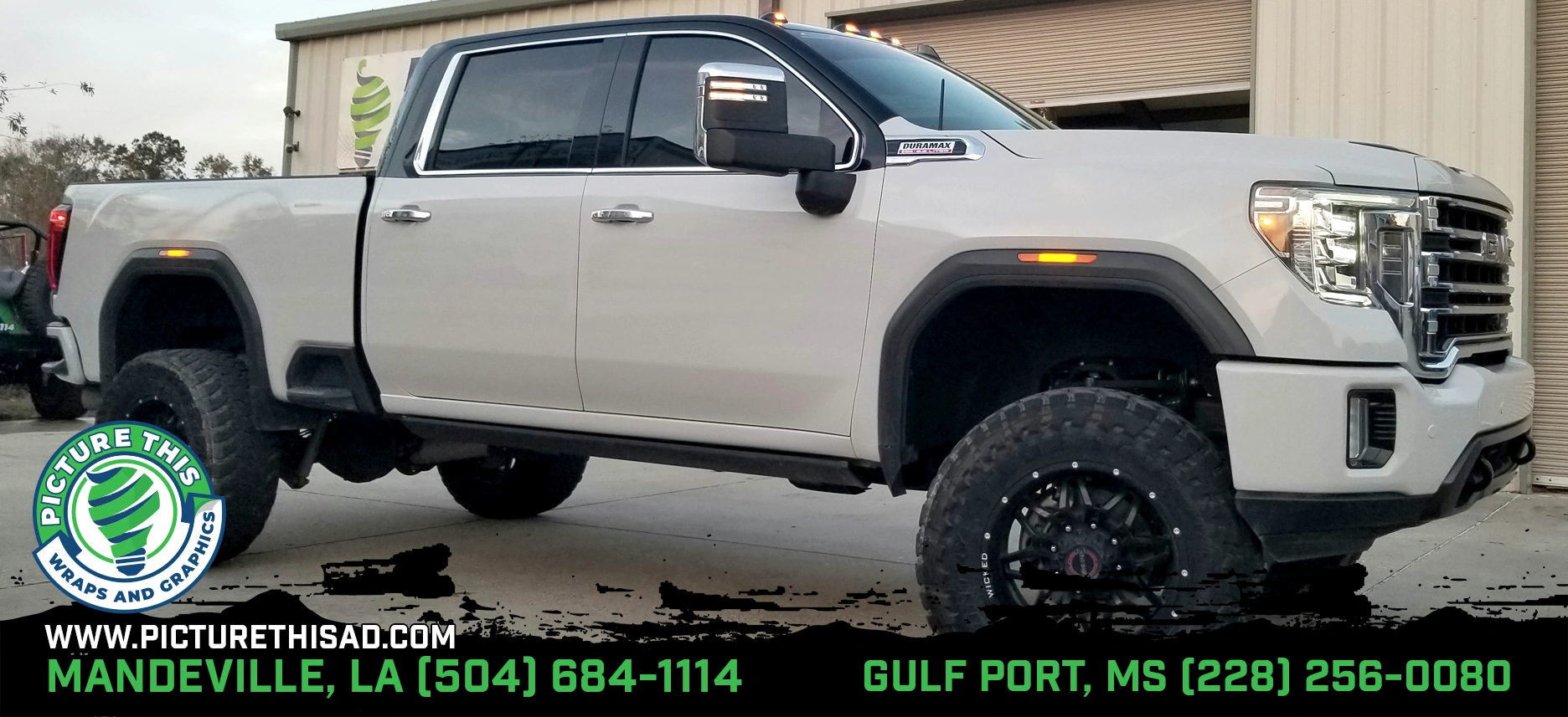 Duramax tuxedo top wrap by Picture This Wraps and Graphics