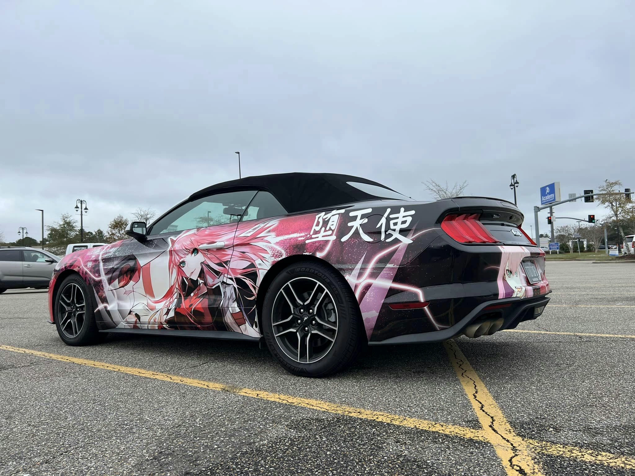 Mustang custom anime graphics by Picture This Wraps and Graphics