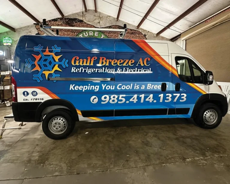 Gulf Breeze AC Refrigeration and Electrical full service van wrap